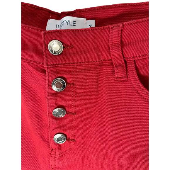 High Rise Buttonfly Shorts - Picture 3 of 5